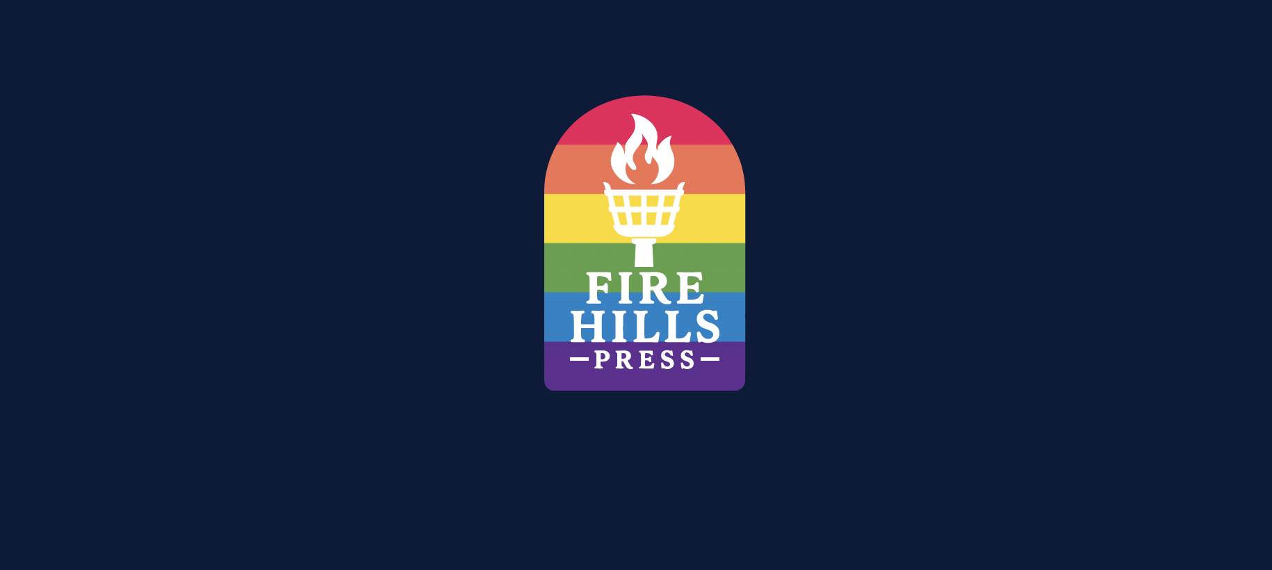 Fire Hills Press logo on navy background